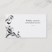 Clouez le noir de carte de visite de salon blanc (Dos)