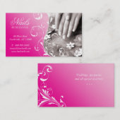 Clouez le rose de carte de visite de salon (Devant / Derrière)