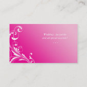 Clouez le rose de carte de visite de salon (Dos)