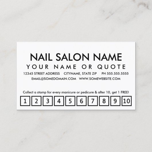 clous. carte perforante fidélité (Dos)