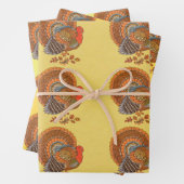 Clous de dinde mâle en plumes d'automne Feuilles (En situation)