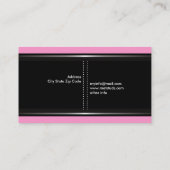 Clous métalliques argentés cartes de visite roses  (Dos)