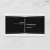 Clous métalliques argentés noir blanc carte de vis (Dos)