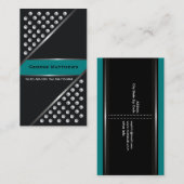 Clous métalliques argentés noir cartes de visite t (Devant / Derrière)