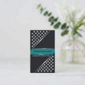 Clous métalliques argentés noir cartes de visite t (Debout devant)