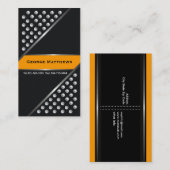 Clous métalliques argentés noir orange cartes de v (Devant / Derrière)