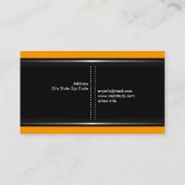 Clous métalliques argentés noir orange cartes de v (Dos)