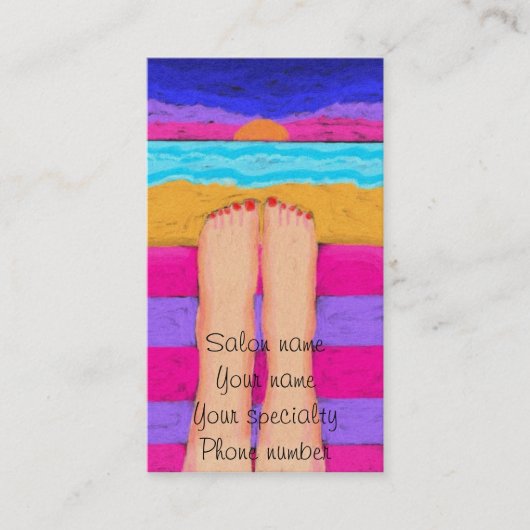 Clous rouges dans le Carte de visite du coucher du (Devant)