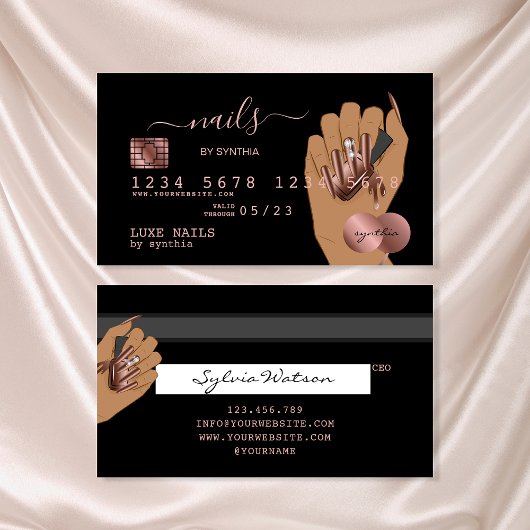 Clous Technicien Carte de crédit Styled Rose Gold 