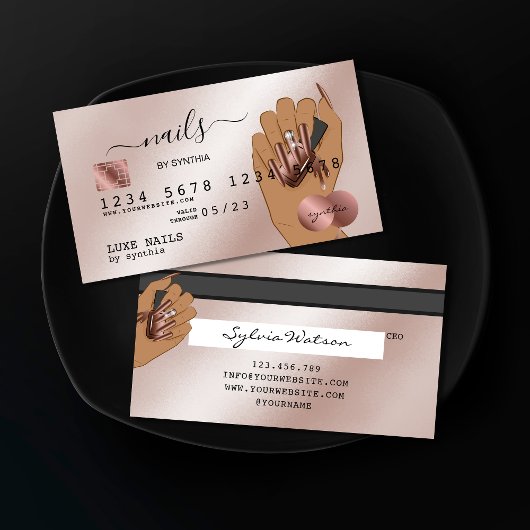 Clous Technicien Carte de crédit Styled Rose Gold 
