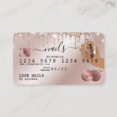 Clous Technicien Carte de crédit Styled Rose Gold  (Devant)