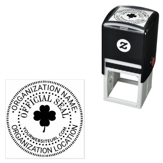 Clover Algemene Aangepaste Officiële Stempel Naam  (In situ)