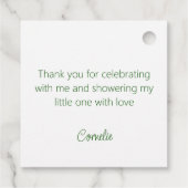 Clover Bloom Greenery Bedankt Bedankjes Labels (Achterkant)