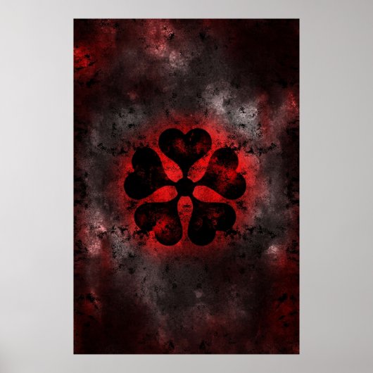 Clover book vijf zwarte bladgrimoire shamrock clov poster (Voorkant)