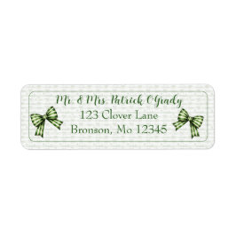 Clover & Bow St. Patrick's Day  Etiket