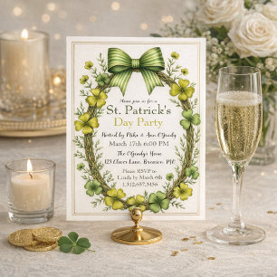 Clover & Bow St. Patrick's Day Feest Design Kaart