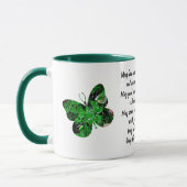 Clover Butterfly Irish Blessing Mok (Links)