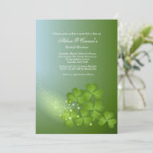 Clover Cascade Invitation Kaart (Staand voorkant)