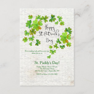 Clover Cascade St. Patrick's Invitation Kaart