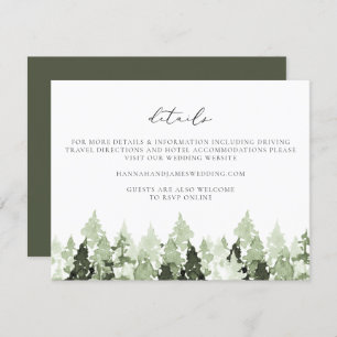 CLOVER Earthy Green Pine Tree Wedding — Kaart