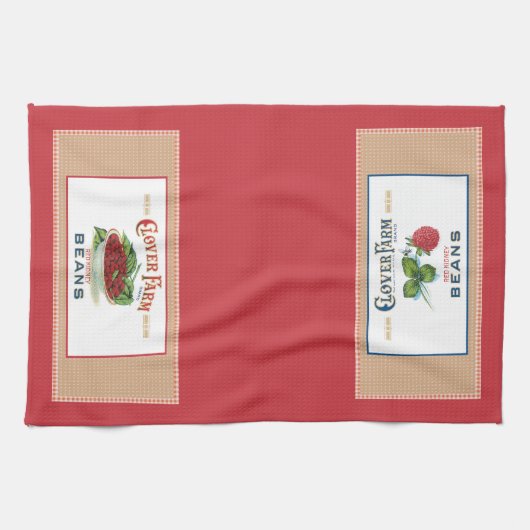Clover Farm Étiquette serviette de cuisine (Horizontal)