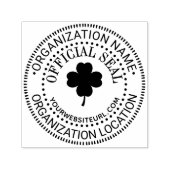 Clover Generic Custom Officiële Seal Naam Loc URL Zelfinktende Stempel (Design)