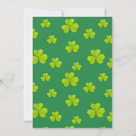 Clover Green St. Patrick's Day Carte photo (Dos)
