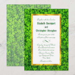 Clover Leaf Field met FAUX Gold Foil Lijst Kaart