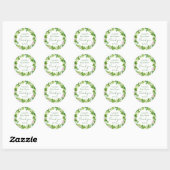 Clover Leaves Greenery Bedankt Ronde Sticker (Vel)