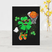 Clover Leprechaun Sketll Dunk St Patricks Day Men  Kaart (Gele Bloem)
