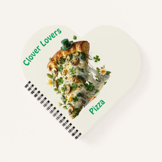 Clover Lovers Pizza St. Patrick’s Day Notitieboek (Voorkant)