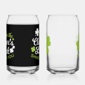 Clover Luck Charm: May the Clover's Luck Shine Blikvorm Glas (Links)
