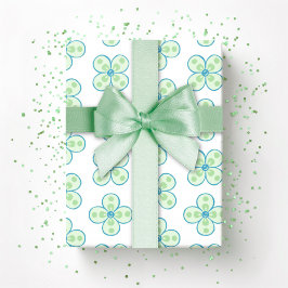 Clover Marokkaanse vierbladige bloemmotieven in gr Cadeaupapier