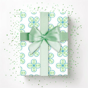 Clover Marokkaanse vierbladige bloemmotieven in gr Cadeaupapier