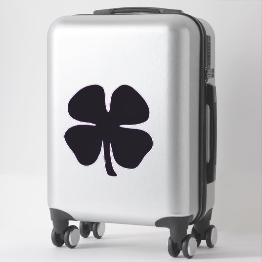 Clover noir extra large autocollant de contour (Sur valise)