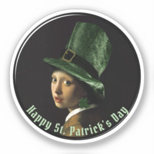Clover Oorbel St. Patrick's Day Sticker