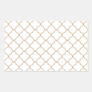 Clover Patroon 1 Sand Rechthoekige Sticker