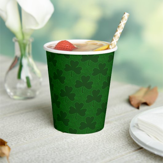 Clover Pattern Paper Cup Papieren Bekers (Insitu)