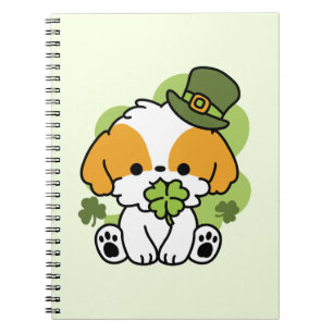 Clover Pup Love - St. Patrick's Day Dog Design Notitieboek