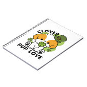 Clover Pup Love - St. Patrick's Day Dog Design Notitieboek (Linkerzijde)