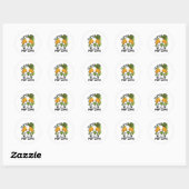 Clover Pup Love - St. Patrick's Day Dog Design Ronde Sticker (Vel)