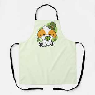 Clover Pup Love - St. Patrick's Day Dog Design Schort