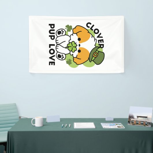 Clover Pup Love - St. Patrick's Day Dog Design Spandoek (Beurs)