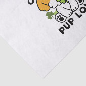 Clover Pup Love - St. Patrick's Day Dog Design Tissuepapier (Detail)