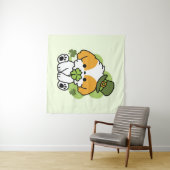 Clover Pup Love - St. Patrick's Day Dog Design Wandkleed (In Situ (horizontaal))