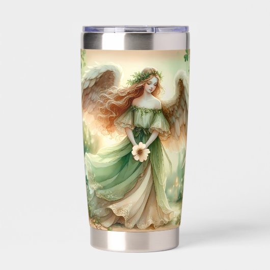 Clover Serenity Angel Geïsoleerde Drinkbeker (Voorkant)