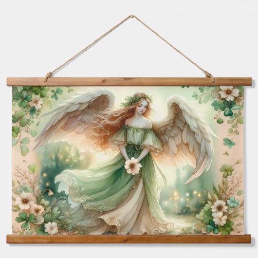 Clover Serenity Angel Hangend Wandkleed (Voorkant)