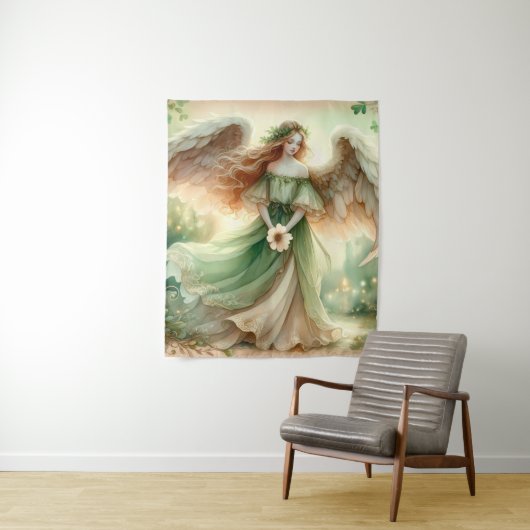 Clover Serenity Angel Wandkleed (In situ)