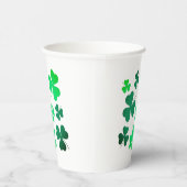 Clover Shamrock Irish Green Spring St Patricks Day Papieren Bekers (Rechts)