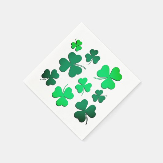 Clover Shamrock Irish Green Spring St Patricks Day Servet (Hoek)